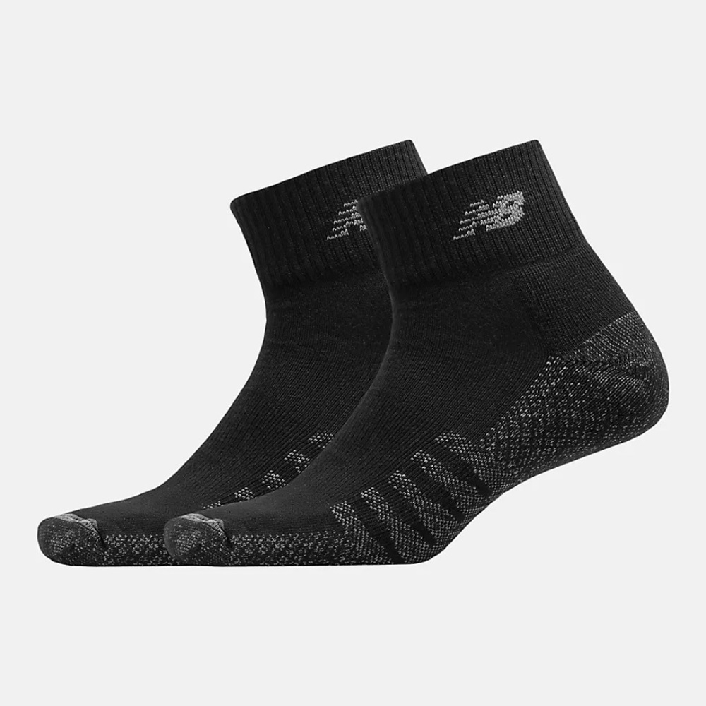 New Balance Coolmax Quarter Socks 2 Pack (Black) NWT